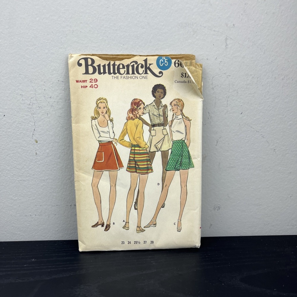 Vintage Butterick 6640 Sewing Pattern Women's Size 10 Waist 29 Hip 40